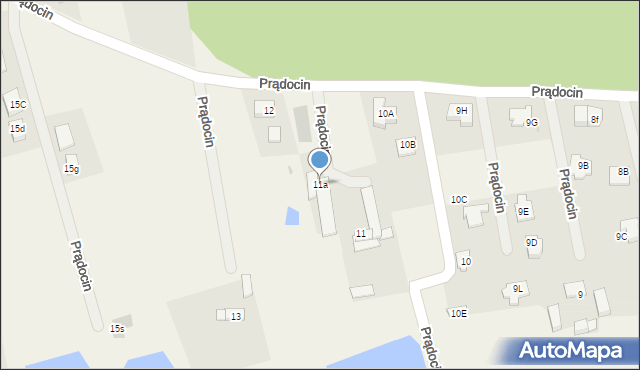Prądocin, Prądocin, 11a, mapa Prądocin