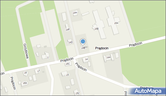 Prądocin, Prądocin, 14E, mapa Prądocin