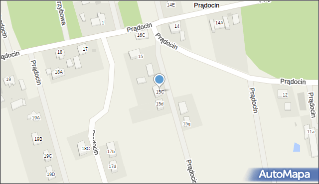 Prądocin, Prądocin, 15C, mapa Prądocin