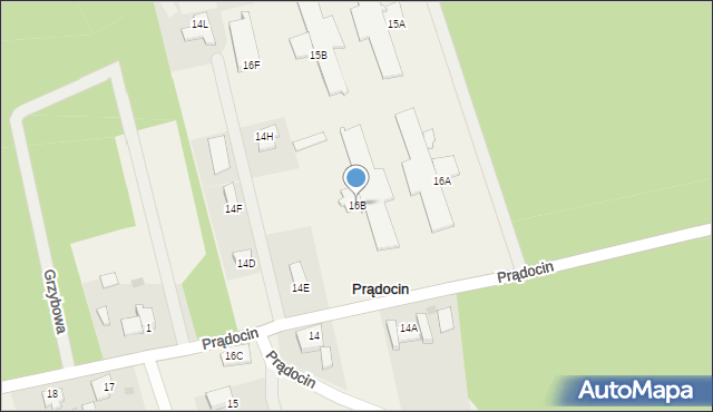 Prądocin, Prądocin, 16B, mapa Prądocin