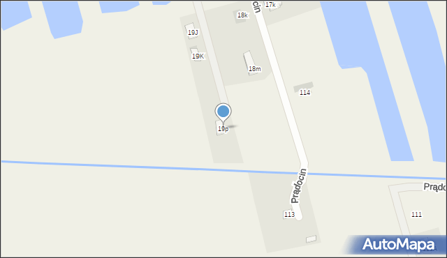 Prądocin, Prądocin, 19p, mapa Prądocin