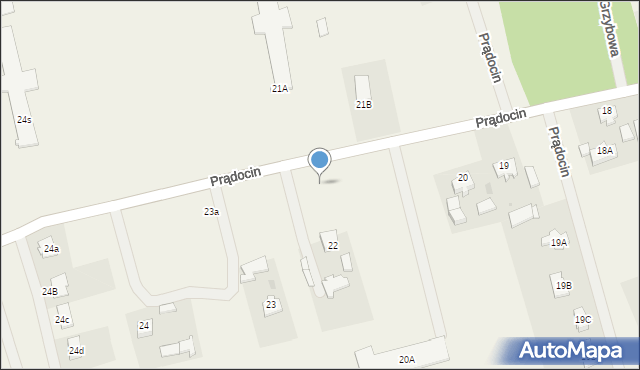 Prądocin, Prądocin, 22a, mapa Prądocin