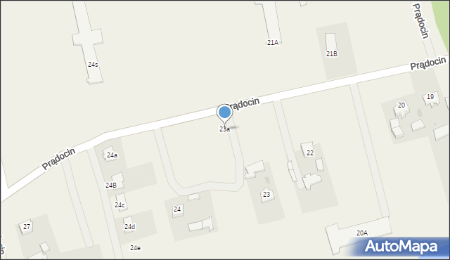 Prądocin, Prądocin, 23a, mapa Prądocin