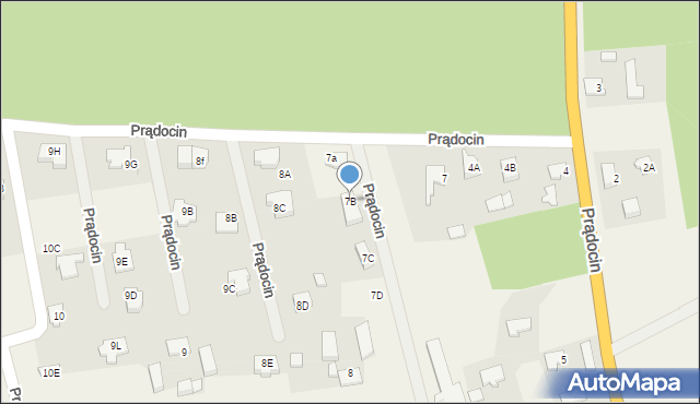 Prądocin, Prądocin, 7B, mapa Prądocin