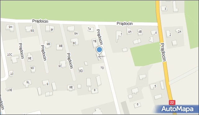 Prądocin, Prądocin, 7C, mapa Prądocin