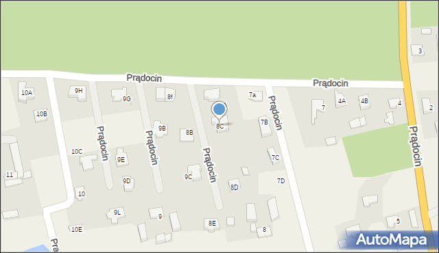 Prądocin, Prądocin, 8C, mapa Prądocin