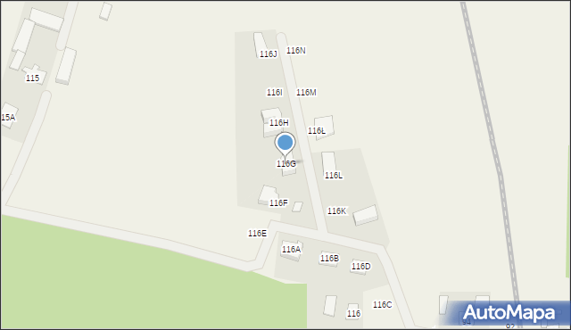 Prądocin, Prądocin, 116G, mapa Prądocin