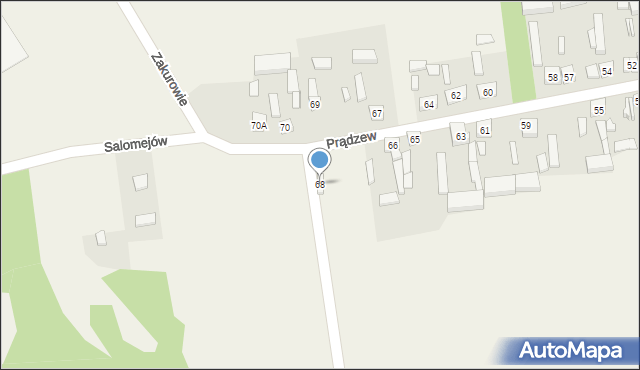 Prądzew, Prądzew, 68, mapa Prądzew