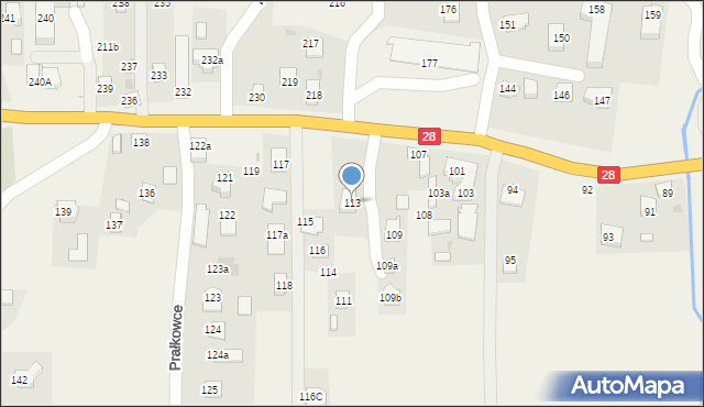 Prałkowce, Prałkowce, 113, mapa Prałkowce