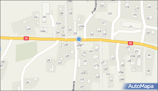 Prałkowce, Prałkowce, 122a, mapa Prałkowce