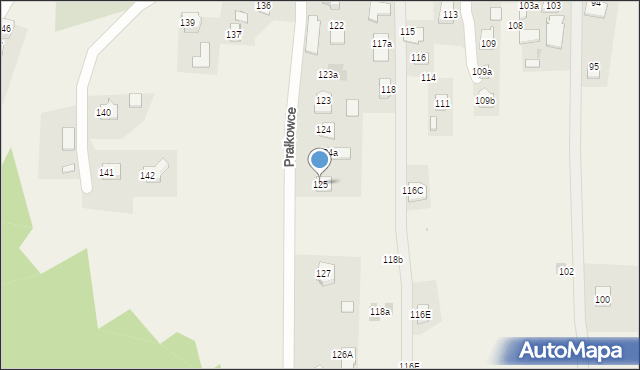 Prałkowce, Prałkowce, 125, mapa Prałkowce