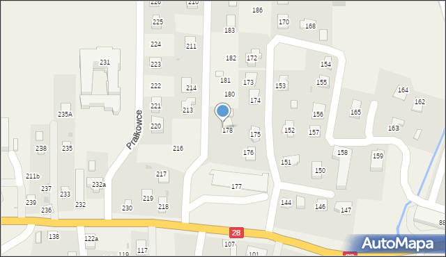 Prałkowce, Prałkowce, 179, mapa Prałkowce