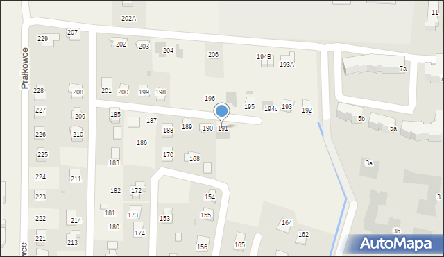 Prałkowce, Prałkowce, 191, mapa Prałkowce