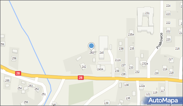 Prałkowce, Prałkowce, 241, mapa Prałkowce