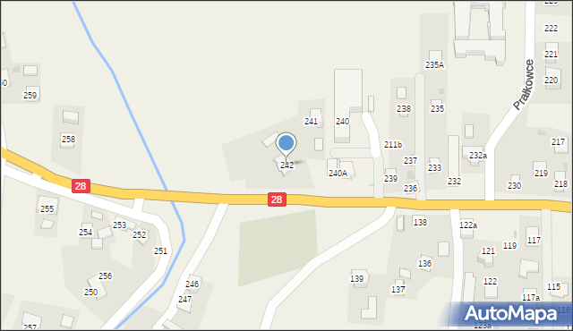Prałkowce, Prałkowce, 242, mapa Prałkowce