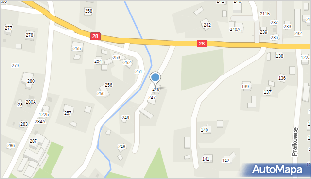 Prałkowce, Prałkowce, 246, mapa Prałkowce