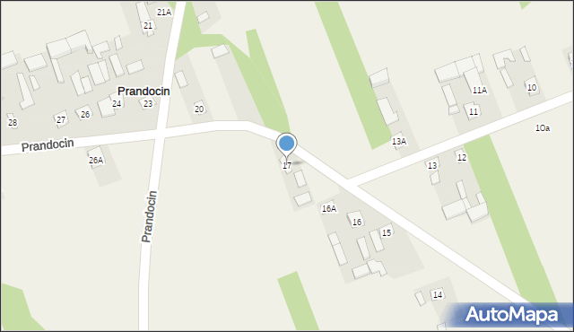 Prandocin, Prandocin, 17, mapa Prandocin