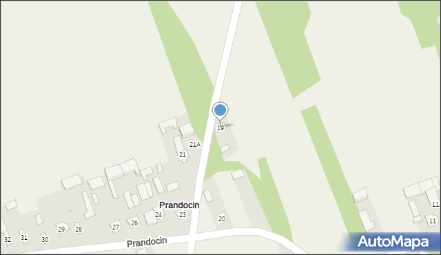 Prandocin, Prandocin, 19, mapa Prandocin