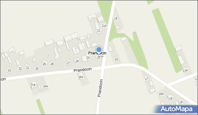Prandocin, Prandocin, 23, mapa Prandocin