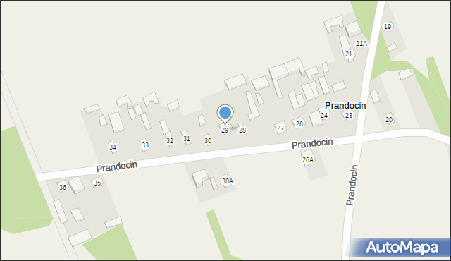 Prandocin, Prandocin, 29, mapa Prandocin
