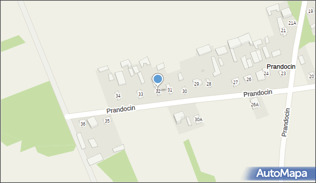 Prandocin, Prandocin, 32, mapa Prandocin