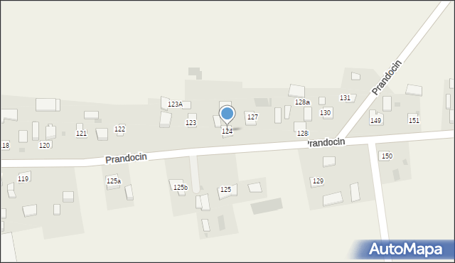 Prandocin, Prandocin, 124, mapa Prandocin
