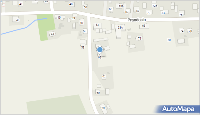 Prandocin, Prandocin, 62, mapa Prandocin