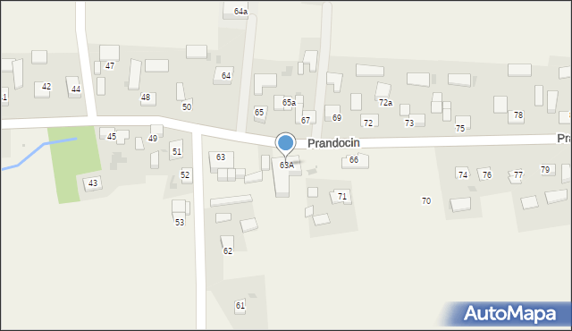 Prandocin, Prandocin, 63A, mapa Prandocin