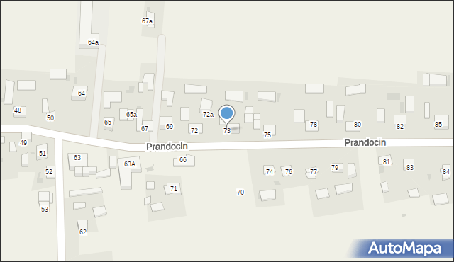 Prandocin, Prandocin, 73, mapa Prandocin