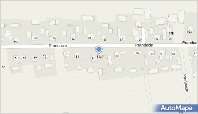 Prandocin, Prandocin, 84a, mapa Prandocin