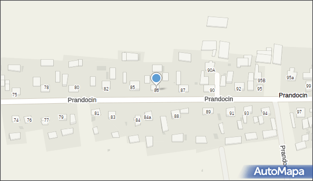 Prandocin, Prandocin, 86, mapa Prandocin