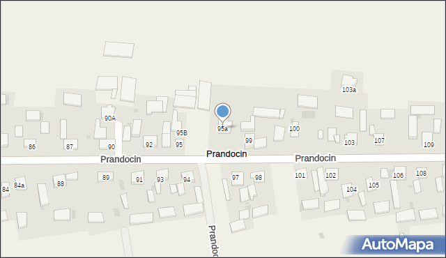 Prandocin, Prandocin, 95a, mapa Prandocin