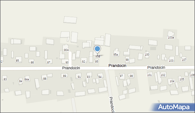 Prandocin, Prandocin, 95B, mapa Prandocin