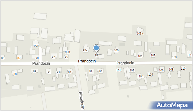 Prandocin, Prandocin, 99, mapa Prandocin
