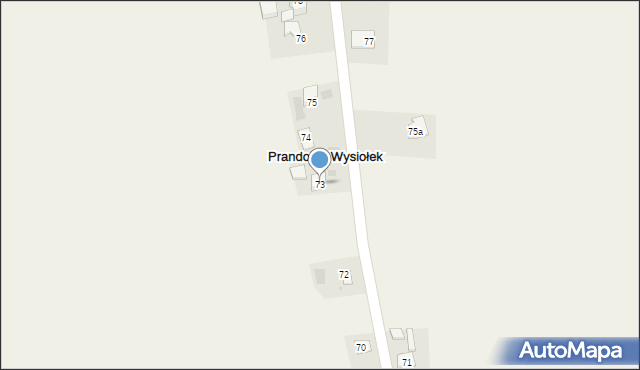 Prandocin-Wysiołek, Prandocin-Wysiołek, 73, mapa Prandocin-Wysiołek