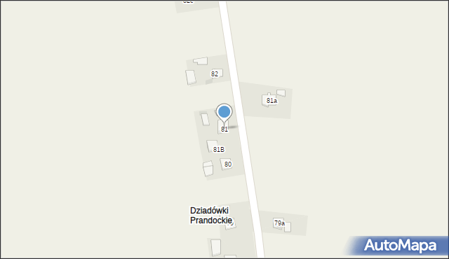 Prandocin-Wysiołek, Prandocin-Wysiołek, 81, mapa Prandocin-Wysiołek