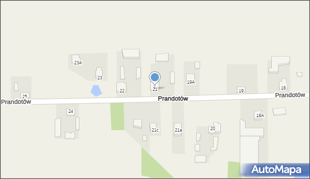 Prandotów, Prandotów, 21, mapa Prandotów