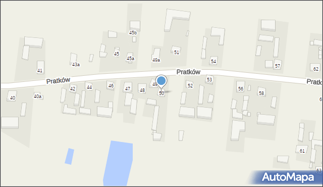 Pratków, Pratków, 50, mapa Pratków