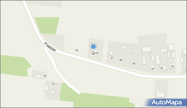 Pratków, Pratków, 86, mapa Pratków