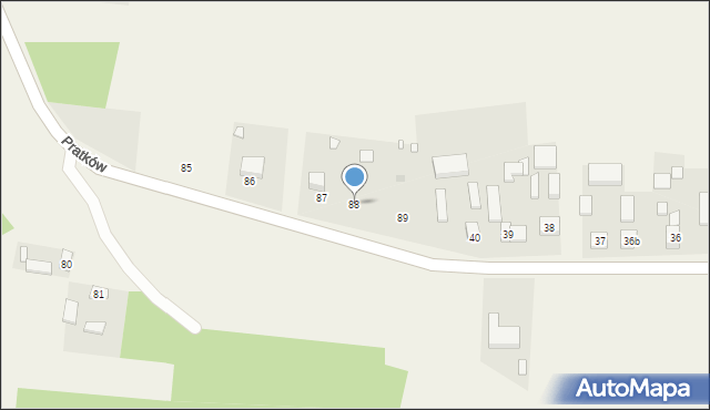 Pratków, Pratków, 88, mapa Pratków