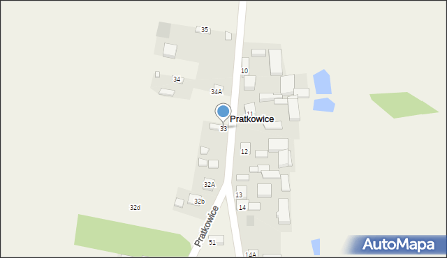 Pratkowice, Pratkowice, 33, mapa Pratkowice