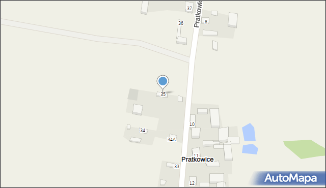 Pratkowice, Pratkowice, 35, mapa Pratkowice