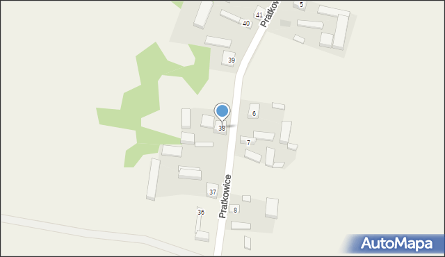 Pratkowice, Pratkowice, 38, mapa Pratkowice