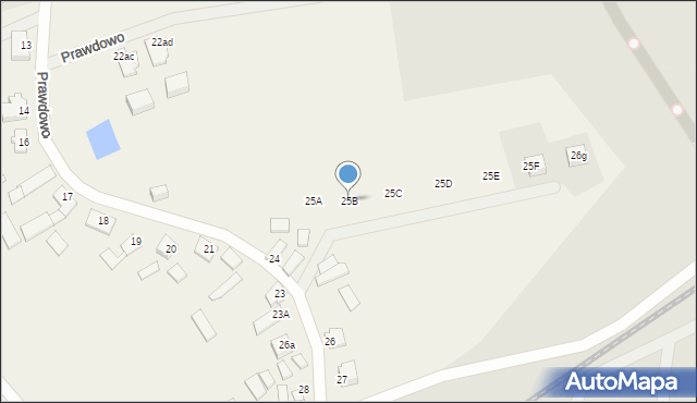 Prawdowo, Prawdowo, 25B, mapa Prawdowo