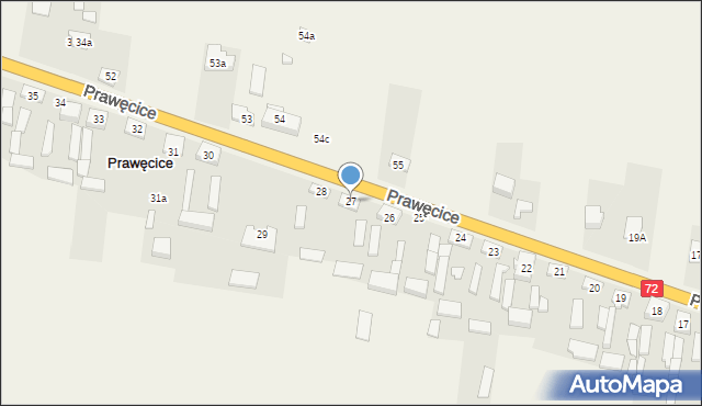 Prawęcice, Prawęcice, 27, mapa Prawęcice