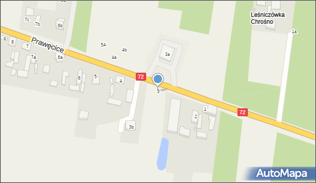 Prawęcice, Prawęcice, 3, mapa Prawęcice