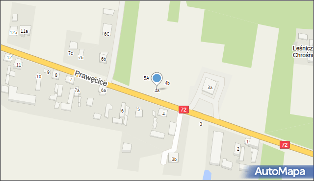 Prawęcice, Prawęcice, 4a, mapa Prawęcice