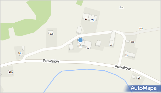 Prawików, Prawików, 21, mapa Prawików