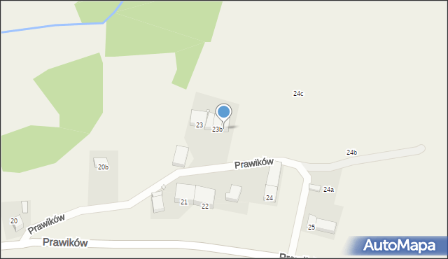 Prawików, Prawików, 23c, mapa Prawików