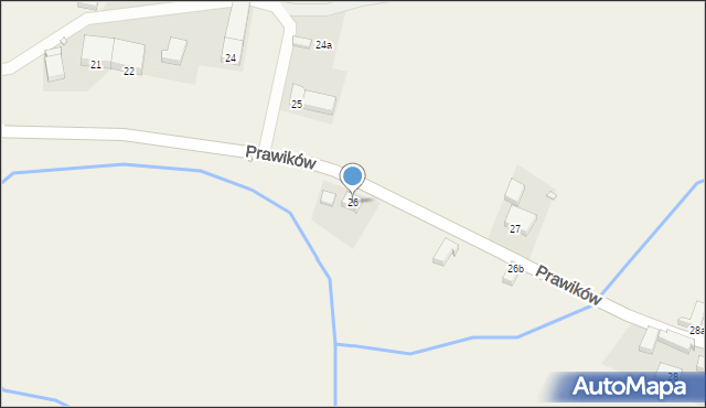 Prawików, Prawików, 26, mapa Prawików